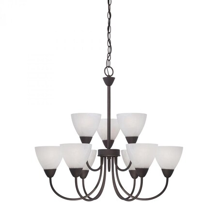 Thomas Tia 9-Light Chandelier in Painted Bronze 190036763